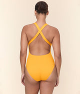 The Tulum One Piece - Wide Rib - Tangerine - Long Torso