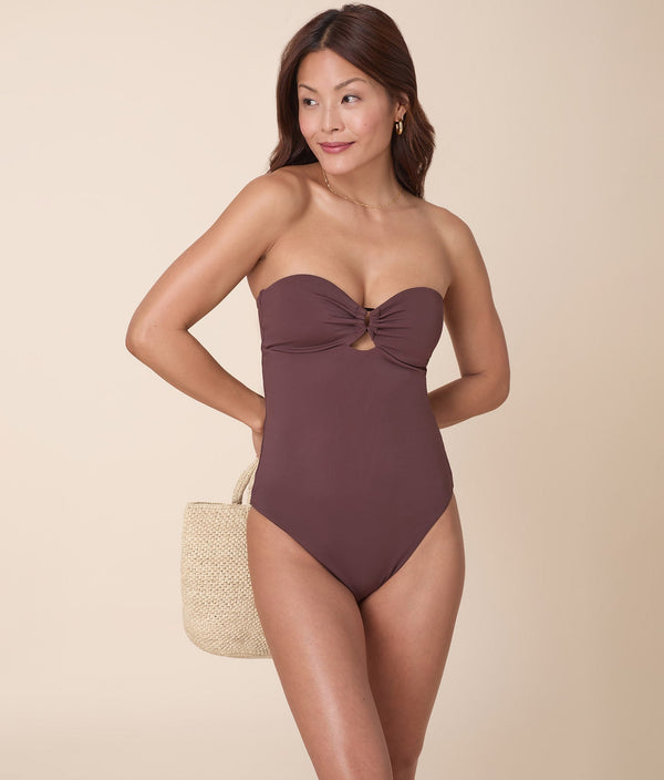 The Zoe One Piece - Eco Nylon - Mink - Classic
