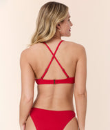 The Valencia Bikini Top - Flat - Cherry Red